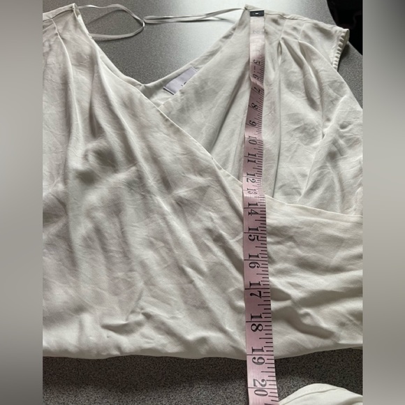 J.O.A Just One Answer White Wrap Blouse Size XXL - Picture 11 of 11